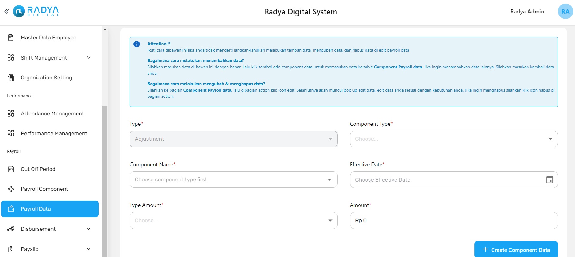 Create payroll data Create payroll data