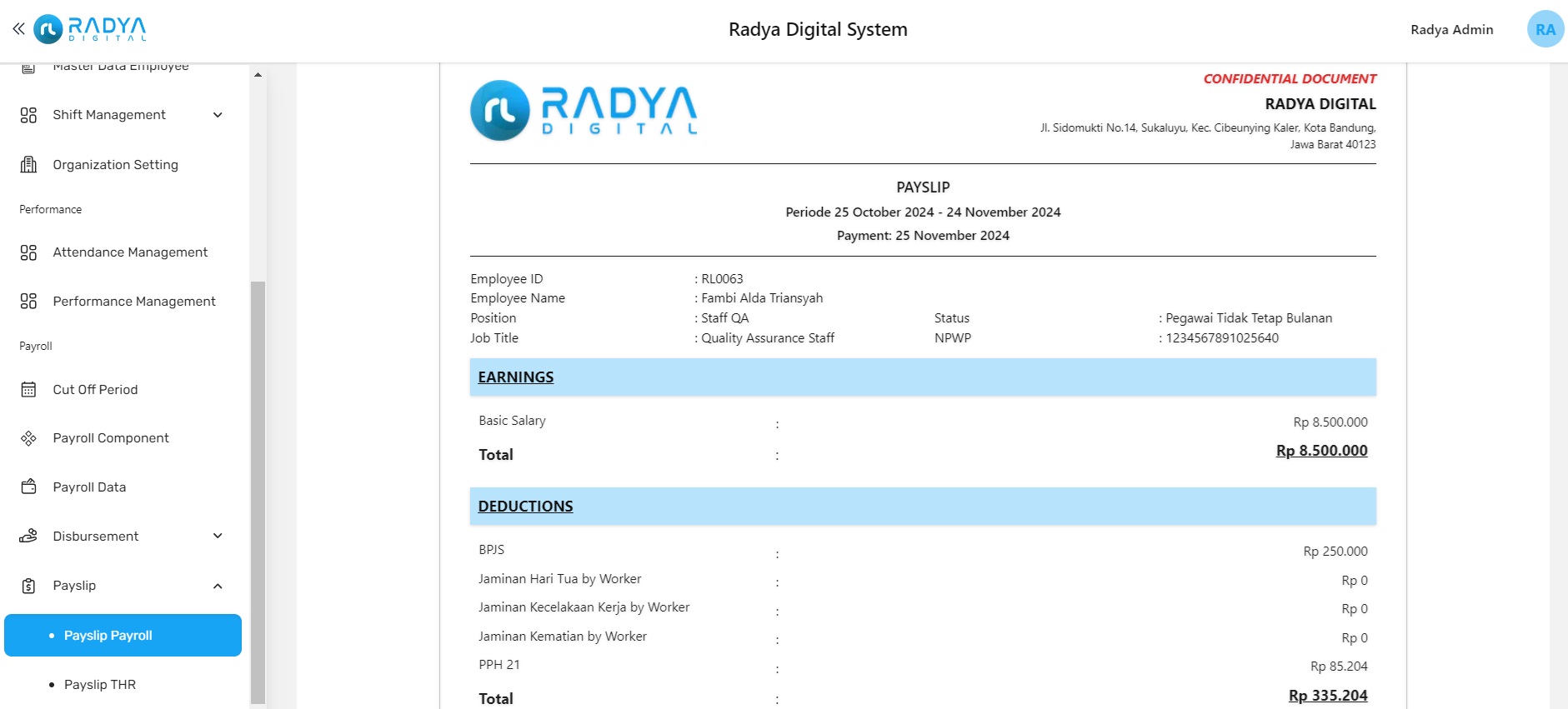 Lihat payslip Lihat payslip